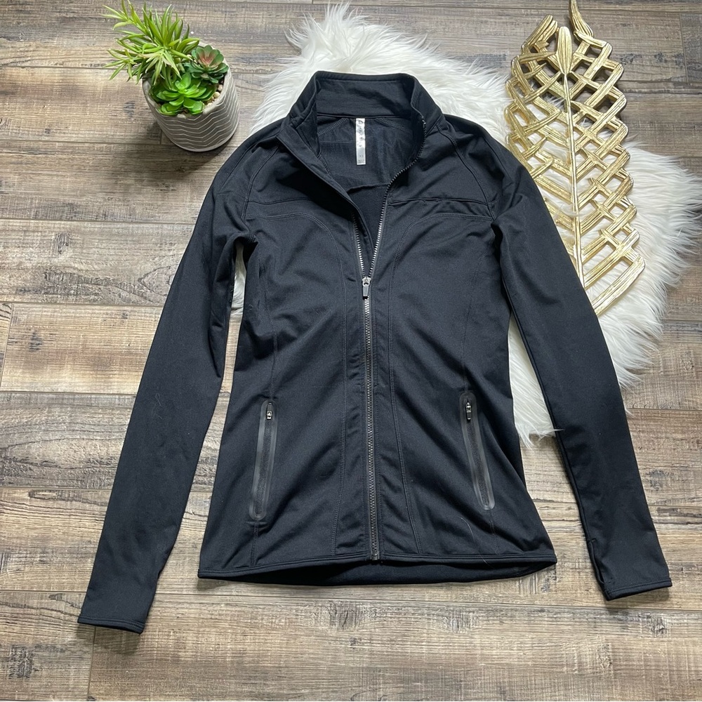 Fabletics Black Thrum Hole Athletic Jacket